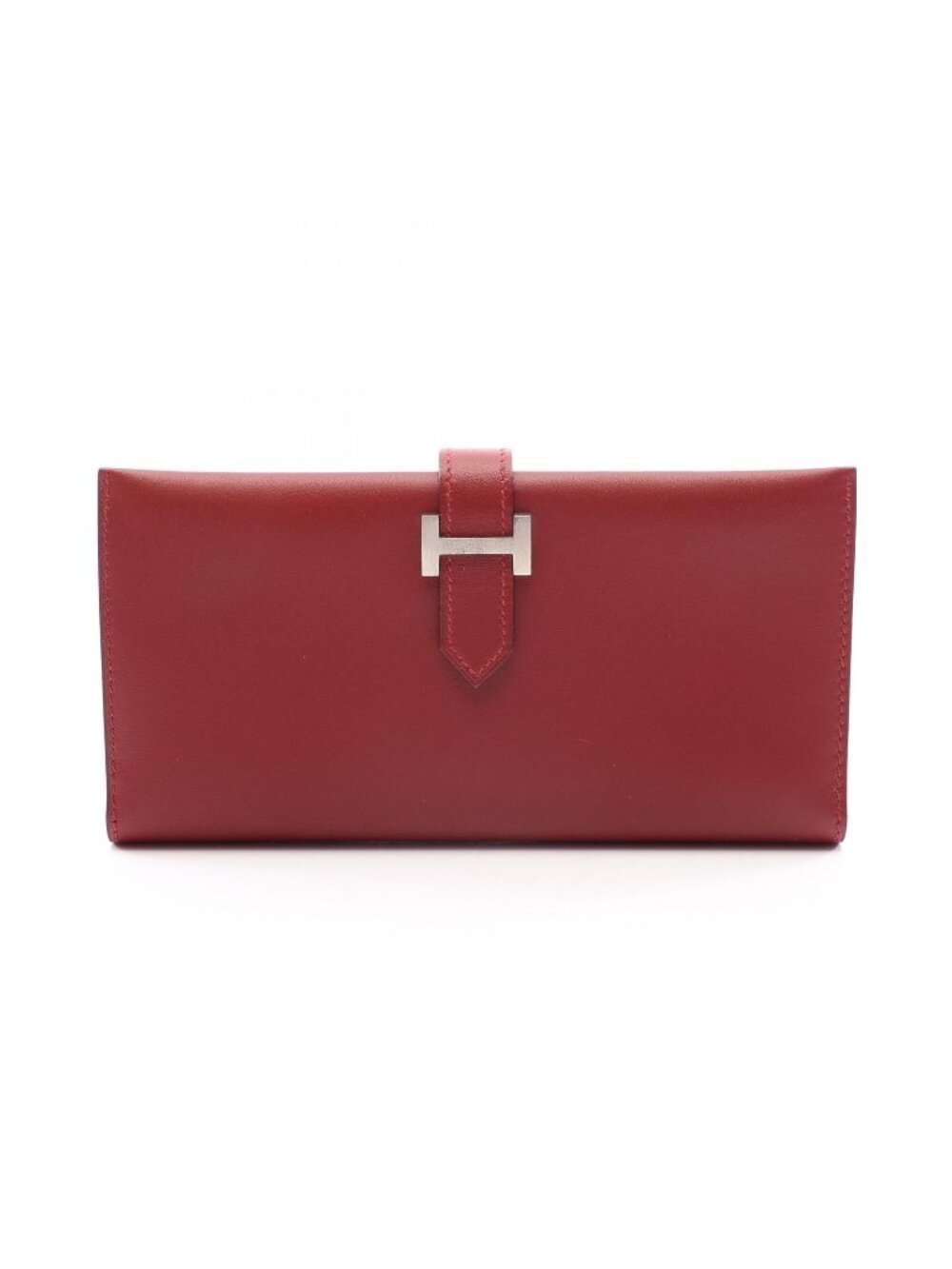 Hermes Bifold Wallet Bearn Classic Rouge Ash Calfskin